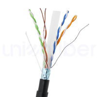 Cable Cat 6, Caja de 305m, UTP, Cobre Puro, 23AWG, Red Ethernet LAN de Alta Velocidad, para Router, Switch, Interior/Exterior, Bobina, Cartón