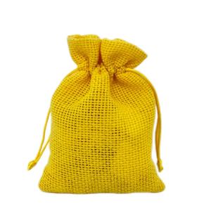 Sac d'emballage textile pour bijoux, bracelet à cordon de serrage, couleur unie, cadeau - Product Image 5