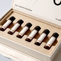 Boîte rigide en carton blanc personnalisée pour flacons de peptides, 6 flacons, en pâte moulée, impression offset, pelliculage mat, soins personnels