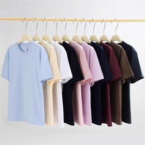 2025 mùa hè Y2K croptops Chất lượng cao 100% cotton thoáng khí quần áo của phụ nữ sexy mỏng đồng bằng T-Shirt chống Đóng cọc vải dệt kim - Product Image 6