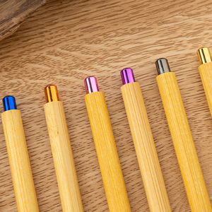 New Style Push Bamboo <strong>Pen</strong> Hotel Office Student Advertising Gift <strong>Pen</strong> Can Print logo Multi-color Bamboo Ballpoint <strong>Pen</strong> - Product Image 2