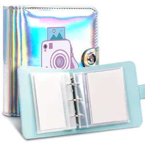 Mini álbum de fotos com 25 bolsos para Fujifilm Instax Mini Câmera, Snap Polaroid, Câmeras instantâneas SocialMatic e impressora instantânea com zipper