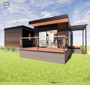 Casa Contenedor <span class=keywords><strong>de</strong></span> Acero Galvanizado <span class=keywords><strong>de</strong></span> 124 m², Casa Contenedor <span class=keywords><strong>de</strong></span> <span class=keywords><strong>Aluminio</strong></span>, Casa Prefabricada con Terraza - Product Image 1