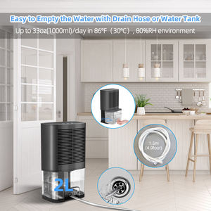 Nouveaux déshumidificateurs 2021, déshumidificateur d'air compact et portable pour la maison avec alimentation intégrée, articles uniques en vente flash du <span class=keywords><strong>Black</strong></span> <span class=keywords><strong>Friday</strong></span> - Product Image 2