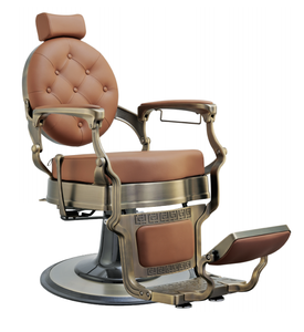 Fauteuil de Barbier Hydraulique de Luxe Rétro pour Salon de Coiffure, Inclinable, pour Coupe de Cheveux, Toilettage et Massage, en Cuir, pour Salon de Coiffure - Product Image 5