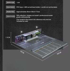Modelo de Estación de Autobuses a Escala 1:64, Diorama Realista de Calle con Iluminación para Exhibición de Autos a Escala, Plataforma de Estacionamiento - Product Image 4
