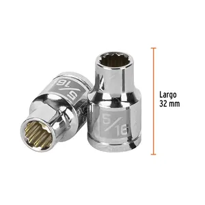 บ็อกซ์ 6 ชิ้น ประแจบล็อก 12 จุด ขนาด 5/16 นิ้ว ขับเคลื่อน 3/8 นิ้ว ยี่ห้อ TRUPER - Product Image 3