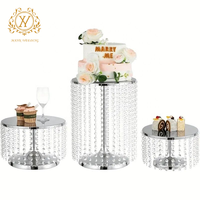 Décoration de mariage pour hôtel, assiette à dessert en acrylique, table à gâteaux, scène de mariage, restaurant, ensemble de supports à gâteaux en métal et cristal