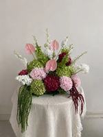F130 Boule de fleurs artificielles de luxe en soie d'hortensia de haute qualité pour chemin de table, arche et allée de mariage, décoration de centres de table