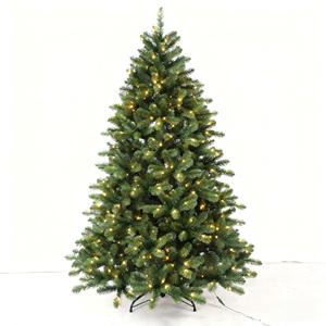 Árbol de Navidad Artificial Preiluminado, <span class=keywords><strong>Abeto</strong></span> Verde de Cuerpo Completo para Decoración Navideña, Venta al por Mayor - Product Image 1