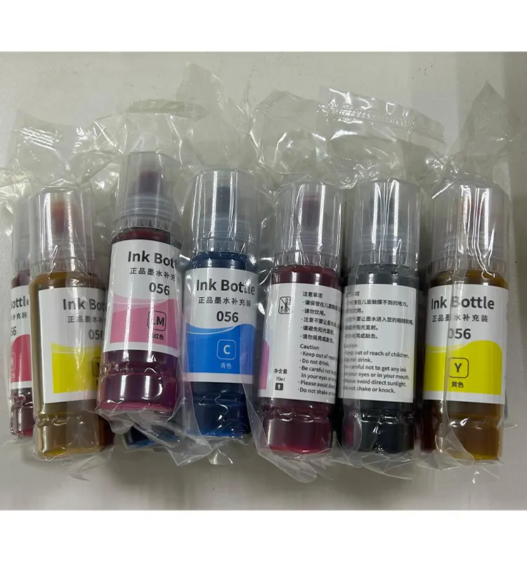Compatible Water Based Bottle Refill Dye Ink 056 057 107 108 574 For Epson Topjet L8050 L8058 Printer