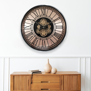 Reloj de pared personalizado OEM para decoración de pared de metal de 47,5 cm con engranajes móviles, reloj de pared para Decoración - Product Image 3