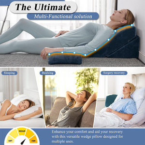 Almohada de espuma Du Babo con forma triangular, cojín ergonómico para lectura y descanso. - Product Image 2