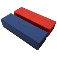 Étui à lunettes de luxe avec logo personnalisé boîte pliante pour lunettes de soleil sac d'emballage en stock en matériau PU de forme carrée pour lunettes