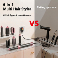 Set de Secador de Pelo 6 en 1 OEM, Multi-Estilizador, Herramientas de Peinado en un Solo Paso, Set Completo de Secador y Estilizador de Pelo