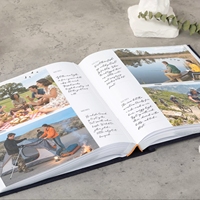 Álbum de Fotos Personalizado de Lino con Fundas para 200 Fotos de 4x6 para Bodas, Aniversarios y Recuerdos Familiares
