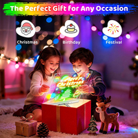 Tableau de dessin pour filles, projecteur de lecture, d'écriture et de dessin, tableau magique à LED lumineux, rechargeable, 16 pouces