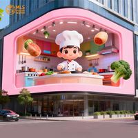 Affichage LED 3D plein écran extérieur P8, résistant aux intempéries, à économie d'énergie, vente en gros, étanche 4K