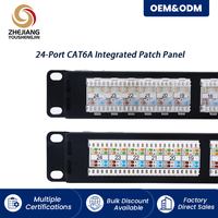 Module de brassage blindé CAT6 Premium 24 ports, simple rangée, en métal, 750 cycles, pour installation en centre de données et en entreprise