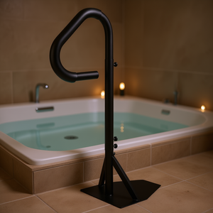 Barre d'appui pour spa, hauteur réglable de 48 à 63 pouces, rotative à 360°, en aluminium antirouille, pour usage intérieur - Product Image 2