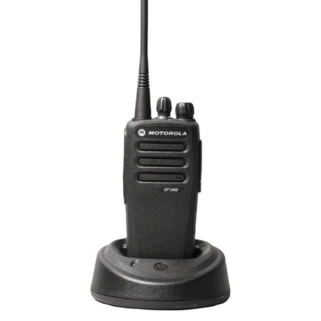 For DP1400 DMR Handheld Radio No Display Simple Controls IP54 0-5km Range 1500-2000mAh Battery for Warehouses Factories