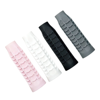 Housse de poignée de raquette de pickleball en silicone haute élasticité, motif nid d'abeille octogonal