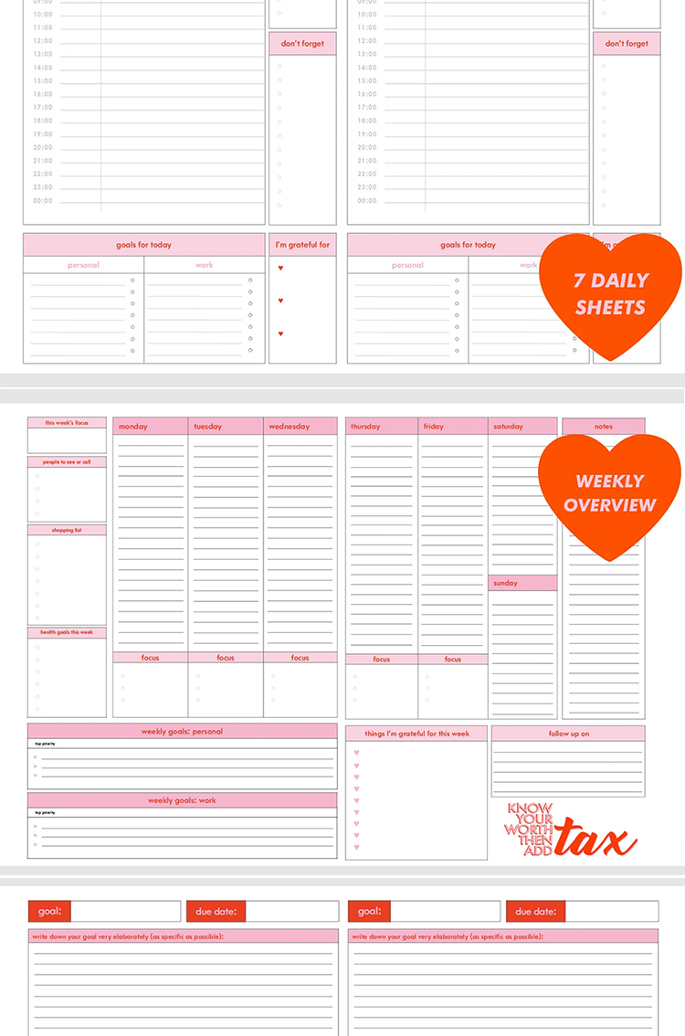 Custom Logo Pink Spiral Weekly Mo<i></i>nthly Goal Dairy Event Journal Planner Agenda Notebook For Girl