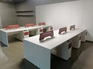 Escritorio De Oficina moderno para trabajadores, escritorio blanco personalizado De fábrica - Product Image 5