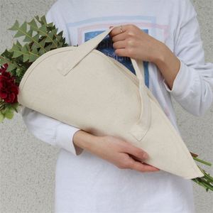 Sac fourre-tout pliable en toile durable pour bouquet de fleurs séchées ou fraîches, sac à main portable et tendance pour l'extérieur, idéal pour fleuriste, 46x22cm, cadeau - Product Image 1