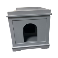 Furnitur hewan peliharaan rumah kucing MDF dan kayu Solid Modern dengan tombol penutup untuk hewan kecil