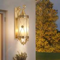 Applique murale LED d'extérieur moderne et fantaisiste pour la maison Lampe murale d'angle en cuivre pour chambre à coucher et salle de bain