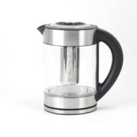 Bouilloire en verre sans fil intelligente 1,7 L, double isolation, contrôle numérique multi-températures, arrêt automatique, mode maintien au chaud, design moderne, usage domestique