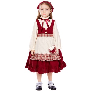 Disfraz de <span class=keywords><strong>Caperucita</strong></span> <span class=keywords><strong>Roja</strong></span> y La Vendedora de Fósforos, Vestido de Lolita para Niña, Traje de Sirvienta, Disfraz de Fiesta, Vestido Diario - Product Image 4