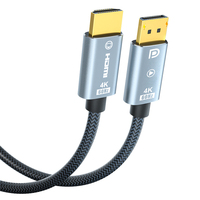 4K macho a macho DP Displayport a HDMI Cable puerto de pantalla a HDMI Cable Convertidor para proyector de PC portátil