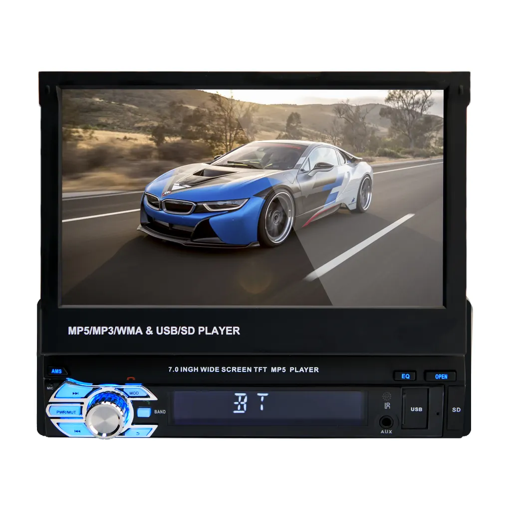 Autoradio avec écran de 7 pouces, lecteur mp5, FM, caméra de recul, 2 Din, pour voiture, radio