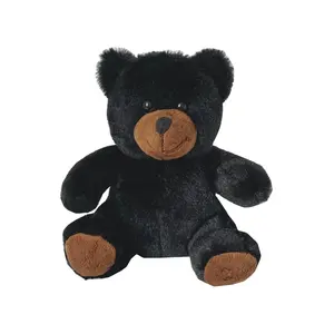 Free Sample Custom logo Cheap 6 Inches 15CM Promotion Gift Plush Stuffed Black Teddy Bear