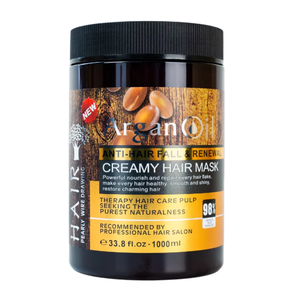Wholesale Manufacture 500ml Curly Brazilian conditioner Spa Repair Pure Bulk Silk Protein Cream Argan Oil <b>Hair</b> Mask - Product Image 1