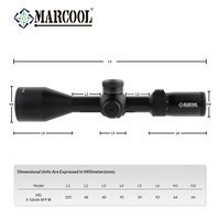 Lunette de visée Marcool ED 3-12x56 avec verre à dispersion extra basse, tube de 30 mm, réticule allemand rouge réglable, vision nocturne, optique de chasse