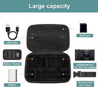 Étui de voyage EVA pour appareil photo numérique et trépied Vlog pour Sony Zv-1 / Zv-1F / Zv-1 Ii sac organisateur-étui uniquement
