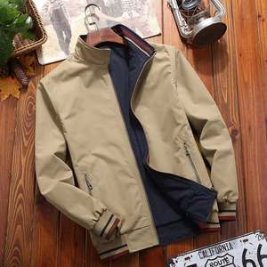Wholesale <b>Men's</b> Stand Collar Casual <b>Jacket</b> Male Plus Size Solid Color Baseball <b>Jacket</b> Coat Hip Hop Outwear - Product Image 5