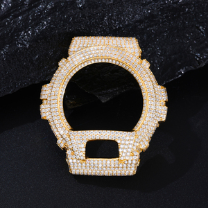 Boîtier de montre Moissanite DW6900 plaqué or, testé au diamant, avec lunette de montre sertie de diamants VVS, accessoires de luxe pour bijoux - Product Image 2