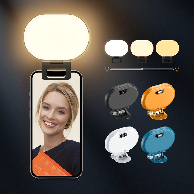 Wholesale Rechargeable Portable Fill Light Selfie Led Light Photography Light with Clip for Mobile Phone Live Streaming Selfie