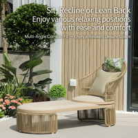 Chaise longue de patio extérieure Meiqi, chaise longue inclinable, canapé de détente pour jardin, balcon, villa, resort