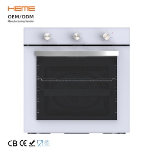 China Manufacturer's 60cm Wall Oven White Glass 3-Layer Built-in Kitchen Appliance for Household Use Single Oven - Product Image 1