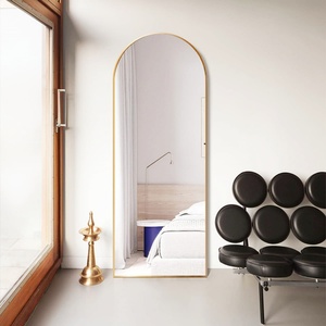 Custom Luxury Decor Large Arched Gold Dressing Wall Leaning Full-length Long Body <b>Standing</b> <b>Floor</b> <b>Mirror</b> Espejo Miroir Spiegel - Product Image 6