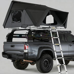 Tienda de Campaña de Techo Rígida de Aluminio Negra Impermeable con Techo de Tela Oxford, Tienda de Techo para Coche de Gran Espacio - Product Image 1