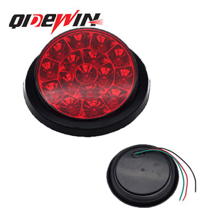 Feu arrière rond Qidewin à 16 LED, 12V, universel pour camion, fourgonnette, feu de freinage multifonction, T-16 - Product Image 3