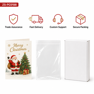 Cartes de vœux de Noël, cartes de vœux de fêtes, cartes à thème Père Noël et bonhomme de neige pour les salutations saisonnières - Product Image 6