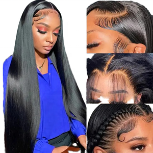 Perruques frontales brésiliennes naturelles pré-épilées 13x6, transparentes, tenue longue durée, sans glissement, 100% cheveux humains vierges, babyhair - Product Image 1