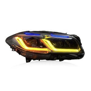 Fari anteriori SJC Auto Dual DRL stile <span class=keywords><strong>G</strong></span> per BMW F10 F11 520i 535i 525i M5 Serie 5 2011-2017, fari a LED modificati bianchi e gialli - Product Image 5